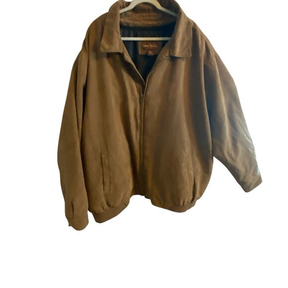 Oak Hill Jacket Men 4XLT Tan Brown Coat Full Zip Lined Plaid Inside Soft Pockets - Picture 1 of 16